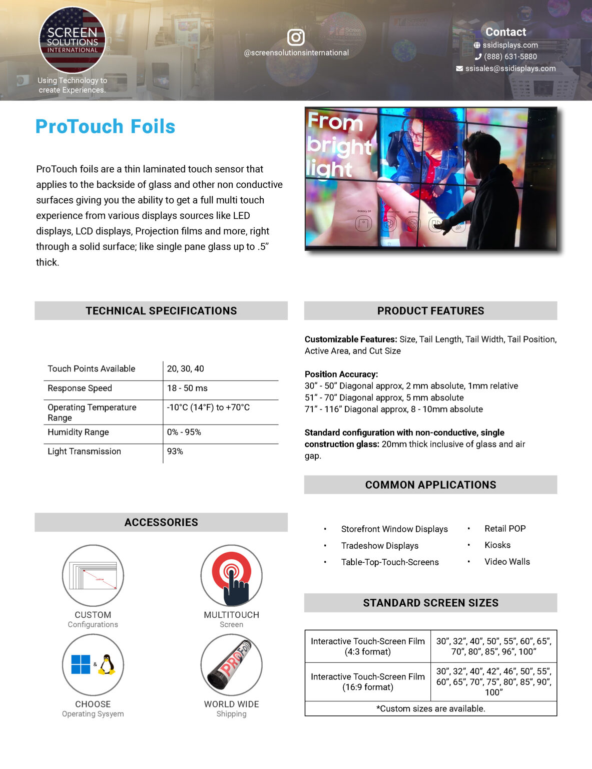 20 Point Touch-Frames - Screen Solutions International - Holographic ...