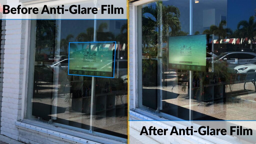 before and after glare films