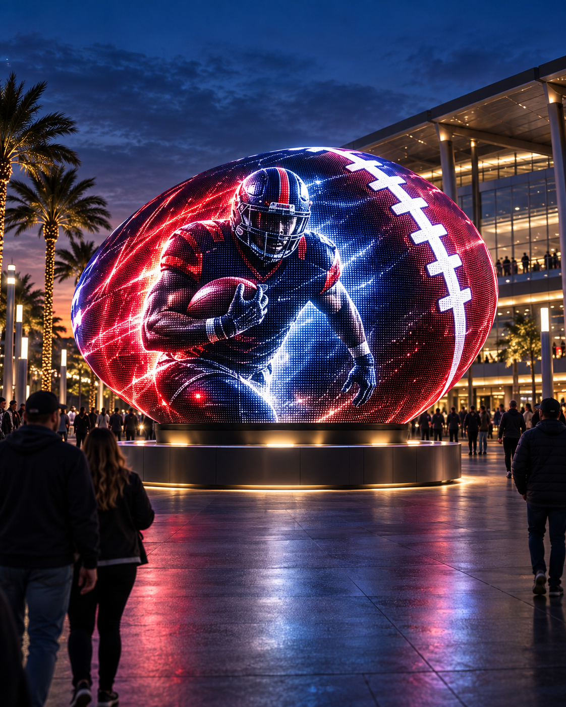 Large format outdoor LED football display