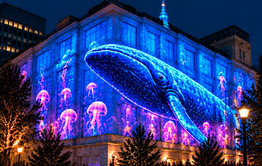 Projection mapping after Window Mapping Film