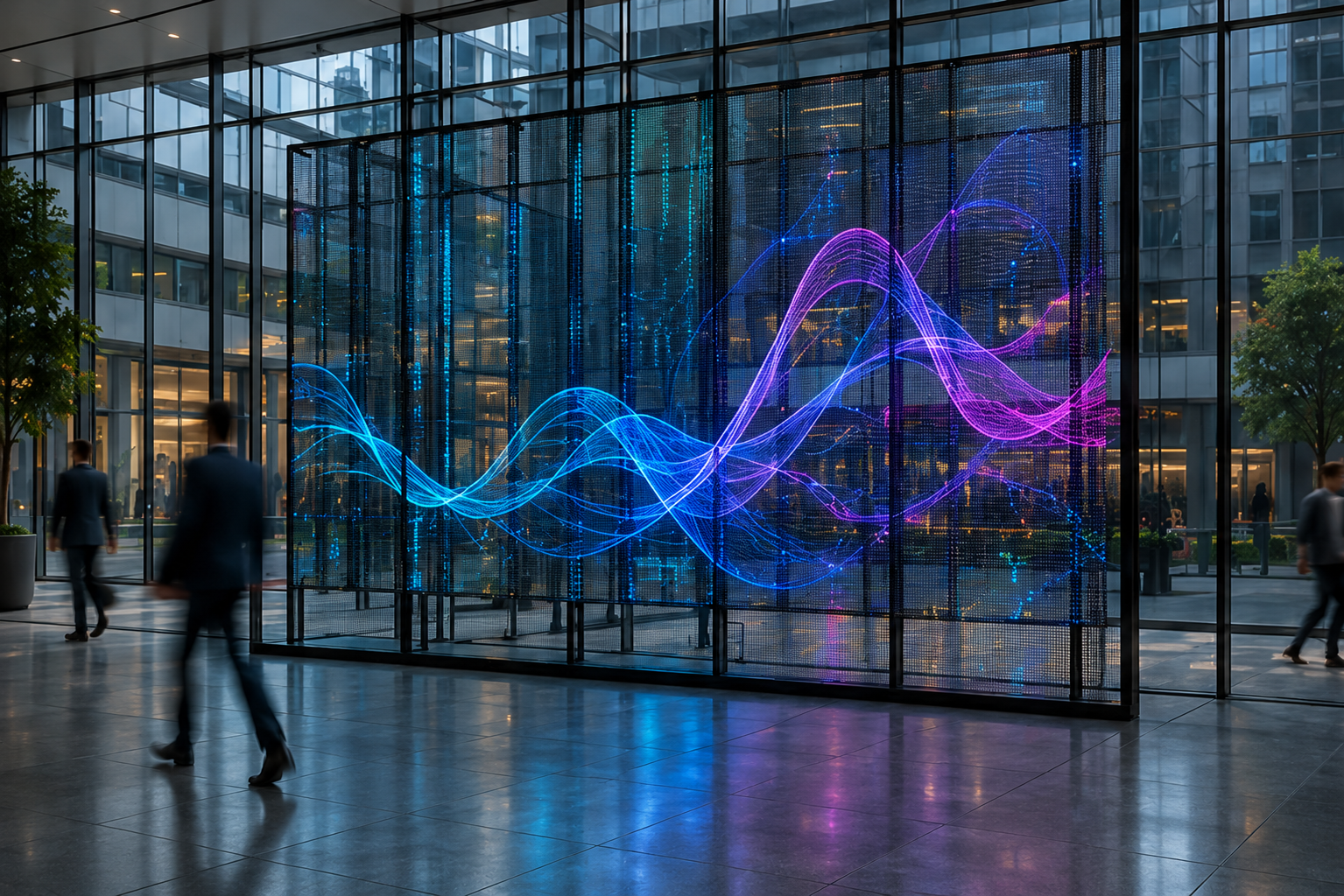 Transparent LED integrated with glass